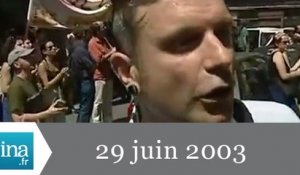 20h France 2 du 29 Juin 2003- Grève des intermittents - Archive INA
