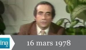 13h Antenne 2 du 16 mars 1978 - En direct du RPR - Archive INA