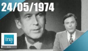 24h sur la Une du 24 mai 1974 - Giscard d'Estaing devient Président - Archive INA