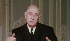Allocution du GENERAL DE GAULLE 25 avril 1969 - Archive vidéo INA