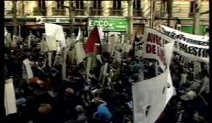 Manifestation anti et pro Arafat