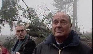 Visite de J. Chirac en Corrèze suite tempête