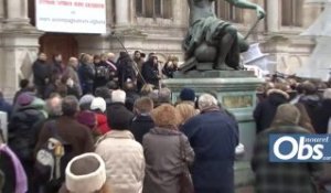 Otages: rassemblement place de l'Hôtel de ville à Paris