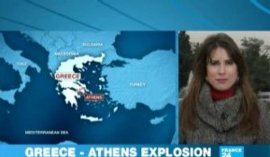 Bomb explodes outside Athens court building