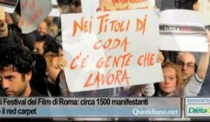 Protesta al Festival del Film di Roma: circa 1500 manifestanti occupano il red carpet