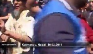 Manifestation pro-tibet au Népal - no comment