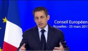 Conférence de presse de N.Sarkozy à l'issue de la 2e session de travail à Bruxelles