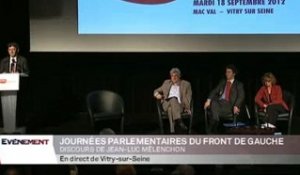 Discours de Jean-Luc Mélenchon aux journées parlementaires du Front de gauche