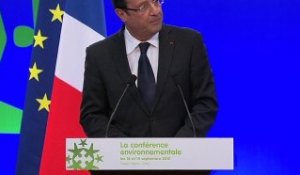 Discours d'ouverture de François Hollande à la Conférence environnementale 2012