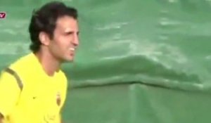 Barça : Fabregas à l'entraînement !