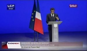 Sarkozy : discours à Toulon sur l'Europe et la crise financière