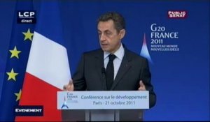 EVENEMENT,Discours de Nicolas Sarkozy au G20