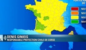 Corse : alerte orange pour vents violents et risques de submersion