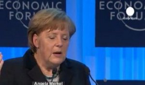 Forum de Davos : Angela Markel appelle les Européens à...