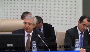 Réunion avec les maires du département de la Seine-Saint-Denis sur le budget départemental