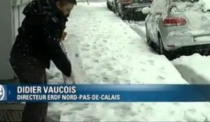 Neige dans le Nord-Pas-de-Calais : 120.000 foyers privés d'électricité