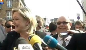 Marine Le Pen chahutée pour sa visite à Meaux