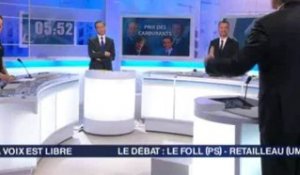 Présidentielle : débat entre Stéphane Le Foll (Ps) et Bruno Retailleau (UMP)