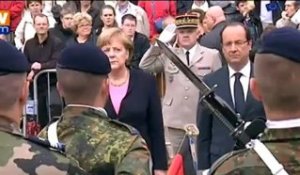 Hollande et Merkel célèbrent l’amitié franco-allemande à Reims