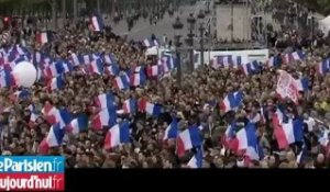 Sarkozy à la Concorde : ses militants croient toujours à la victoire
