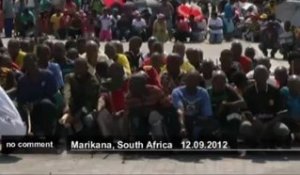Afrique du Sud: des mineurs manifestent... - no comment