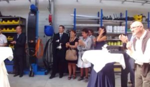 Inauguration du nouveau Garage du Perron de Petit-Rechain par les Wathelet père, frère et fils