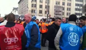 Manifestation des éboueurs à Bruxelles