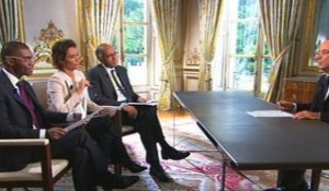 Interview du Président à la veille de son déplacement en Afrique