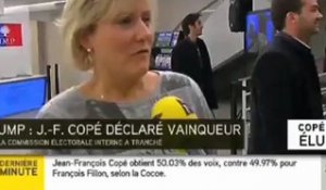 Nadine Morano exaltée après la victoire de Jean-François Copé
