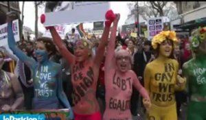 Les partisans du mariage gay manifestent à Paris