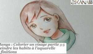 Manga : Comment colorier un visage à l'aquarelle 5-5 - Peindre les habits - HD