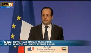 Hollande sur le Mali : Les Emirats arabes unis apportent leur soutien 15/01