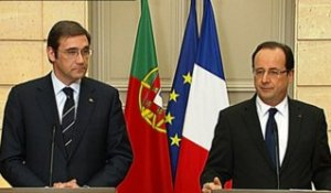 Point de presse conjoint avec M. Pedro Passos COELHO, Premier ministre du Portugal