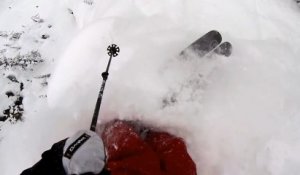 Ski Freeride - Impressive Spine Ride in AVALANCHE - Tanner Hall & GoPro 2013