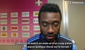 Evian TG 1-1 OM : la réaction de Nkoulou