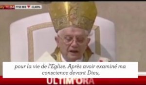 La télé italienne annonce la démission du pape Benoît XVI