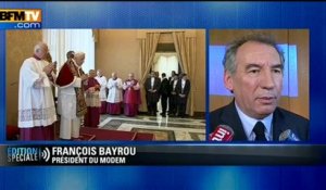 La démission du pape est un "coup de tonnerre" pour François Bayrou – 11/02