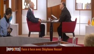 STEPHANE HESSEL dans RIPOSTES n°351 (21/12/2008) - extrait du Face à Face