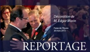 Interview d'Edgar Morin, à l'occasion de sa décoration par le président de la République