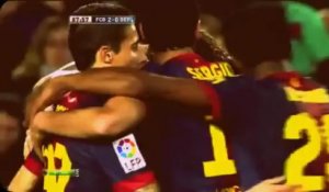 Lionel Messi double la mise (2-0) face au Depor avec le Barça
