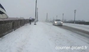 Fort épisode de neige à Saint-Quentin