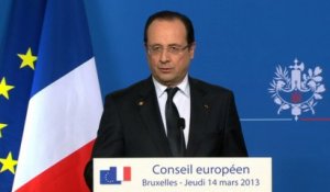 Première conférence de presse à l'occasion du Conseil européen