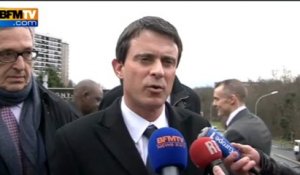 Valls à Grigny après l’agression du RER D par un groupe de jeunes - 19/03