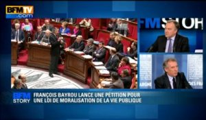BFM STORY: François Bayrou réclame une loi sur la moralisation de la vie politique - 03/04