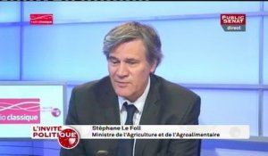 Stéphane Le Foll : " il y a une France qui reste extrêmement conservatrice sur ces sujets [du mariage pour tous]"