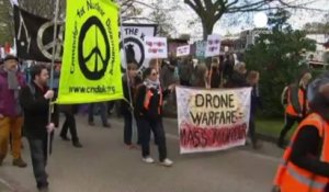 Manifestation anti-drones en Angleterre