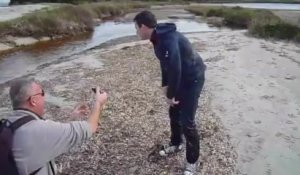 Grosse gamelle dans l'eau