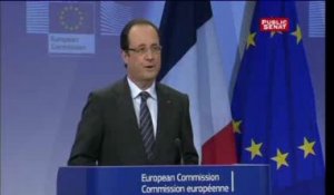 Conférence de presse de François Hollande à Bruxelles le 15 mai 2013