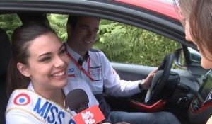 Miss France en 208 GTi au Rallye de Corse