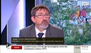 Passage média - Jean-Louis Deroussen - I Télé - Baisse du quotient familial